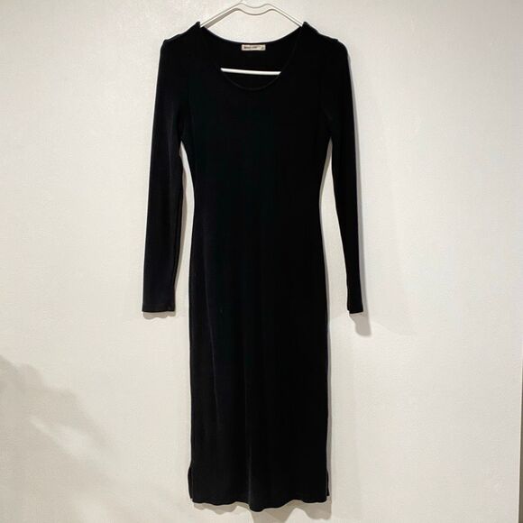 Marine Layer Women’s Black Long Sleeve Midi Dress Size S - Picture 1 of 7